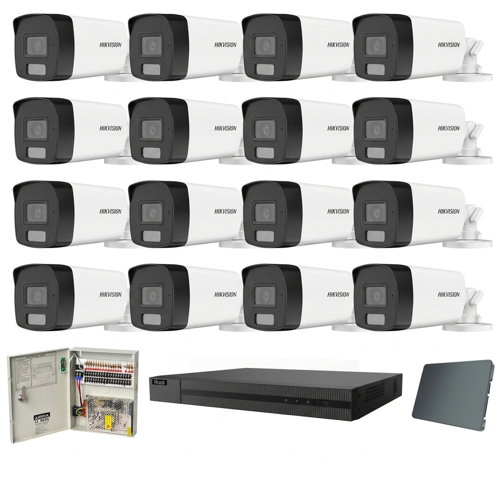 Hikvision komplet 16 bullet kamere 8Mpix