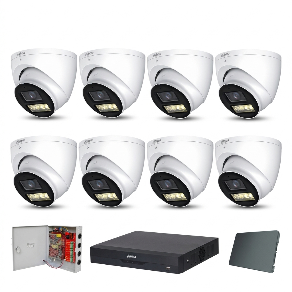 Dahua komplet 8 turret kamere 8Mpix