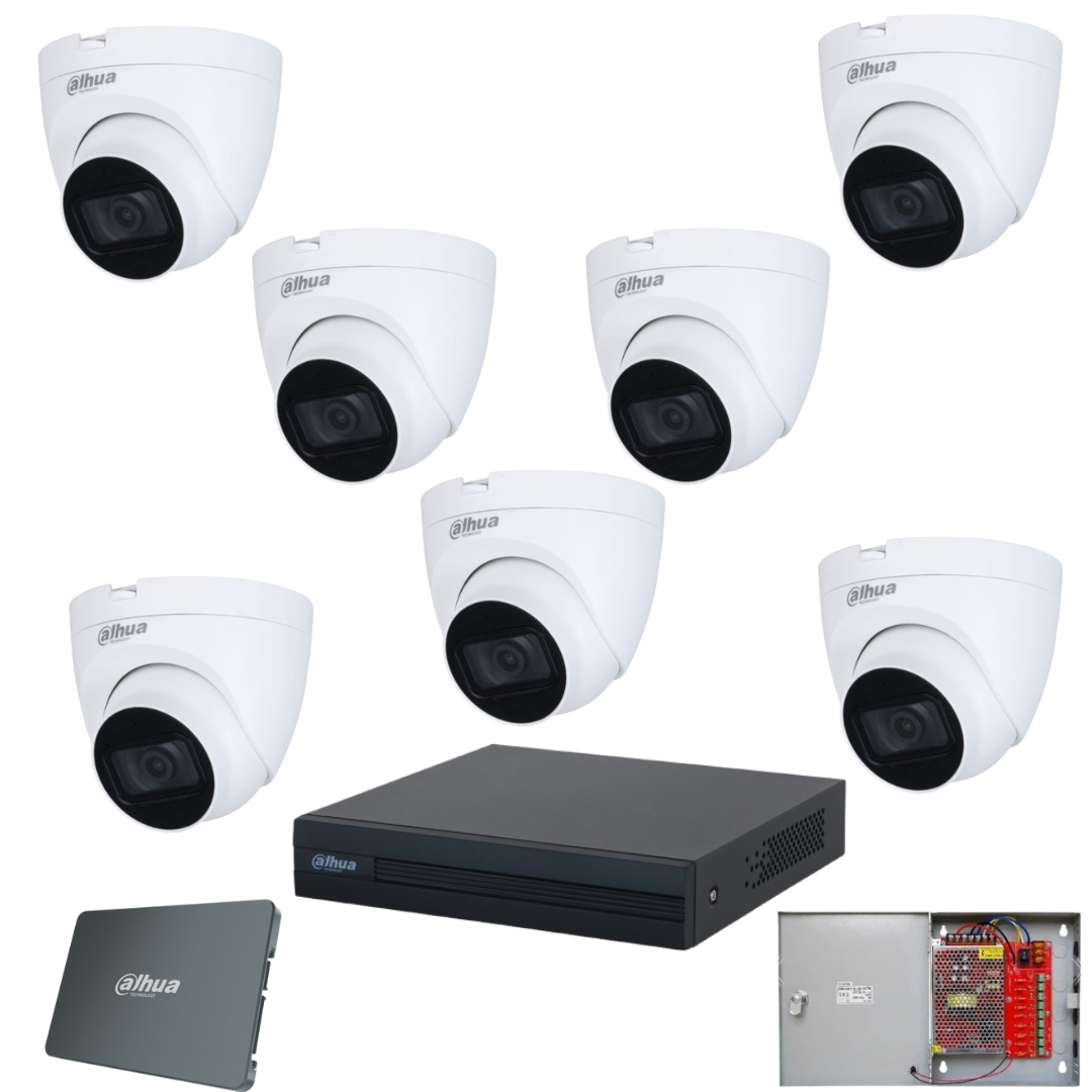 Dahua 5Mpix komplet 8 eyeball kamera 