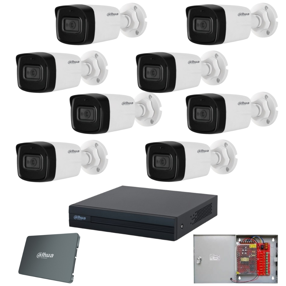 Dahua 2Mpix komplet 8 box kamera 40m