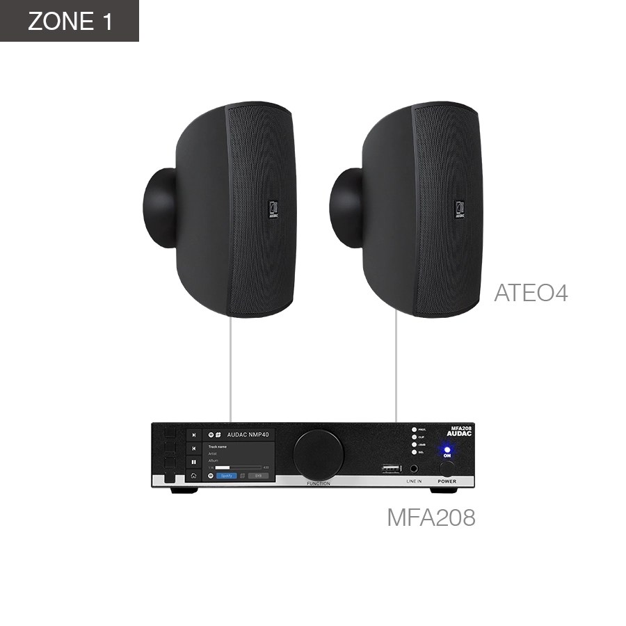 Komplet MENTO4.4Z — Audac MENTO