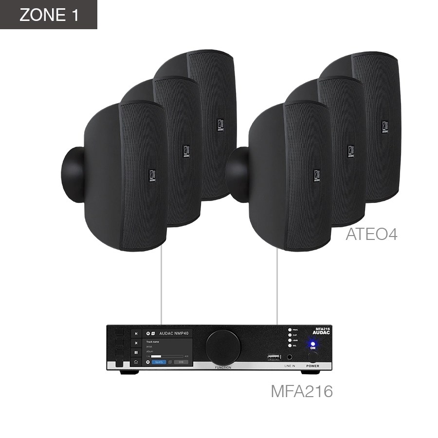 Komplet MENTO4.8Z — Audac MENTO