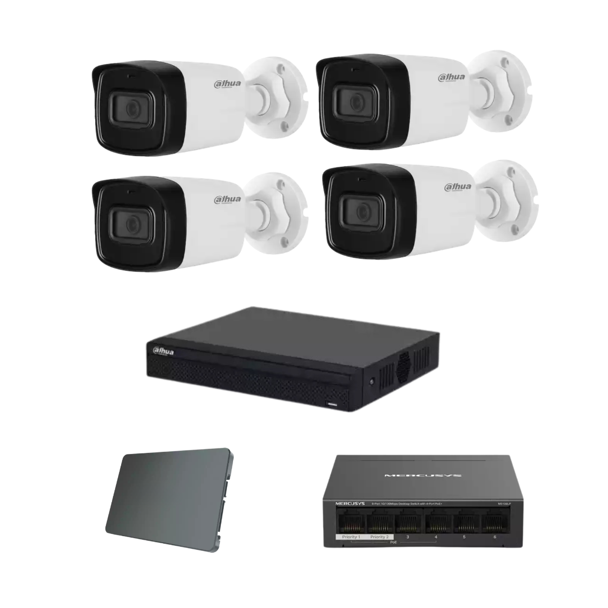 Dahua IP komplet 4 Eco kamere 2Mpix